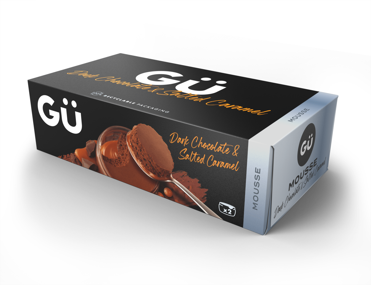 pack gu dark chocolate and salted caramel mousse